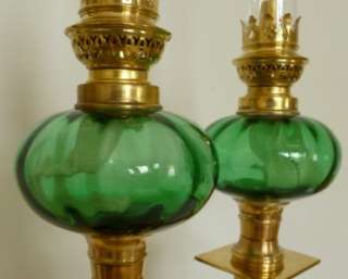 Superb Kosmos Peg Oil Lamps Lead Crystal Fonts  