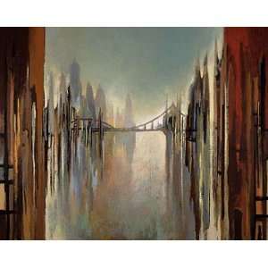  Gregory Lang 40W by 32H  Bridges and Towers CANVAS 