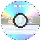 50 PHILIPS Logo 16X DVD+R DVDR Blank Disc 4.7GB 120Min Spindle