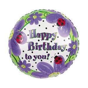 Happy Birthday Purple Flowers  Grocery & Gourmet Food