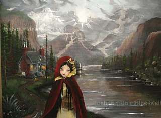 Little Red Riding Hood Gothic Fantasy Fairy Tale Art Painting  
