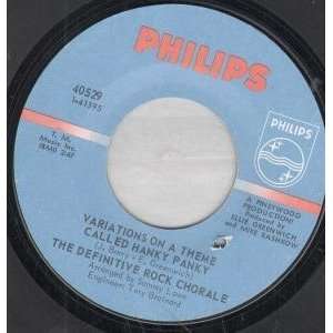  VARIATIONS ON A THEME CALLED HANKY PANKY 7 INCH (7 VINYL 