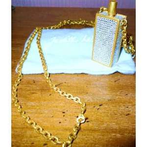 Judith Leiber Sparkling Crystals Perfume Bottle on Chain