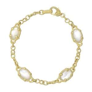 Judith Ripka Glacier Mother of Pearl & White Quartz Doublet Bracelet