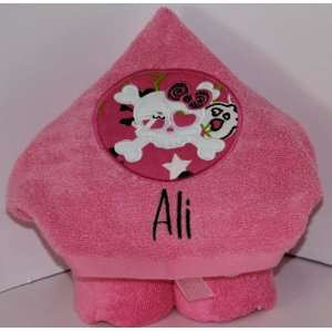  Girly Skull Patch Hooded Towel Baby