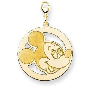  Gold Plated Sterling Silver Disney Mickey Round Lobster 