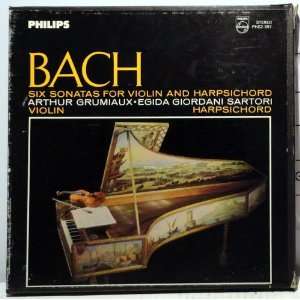 Bach Six Sonatas for Violin & Harpsichord, Grumiaux, Sartori, 2LPs 
