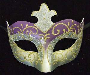 Venetian Halloween Party Eye Mask Samba Purple Silver  