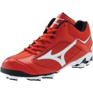 Mizuno Franchise G5 Red/Wht Mid Molded Cleats   SZ 6.5   Rubber 