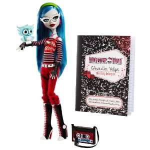  Monster High Ghoulia Yelps Doll with Pet Owl Sir Hoots A 