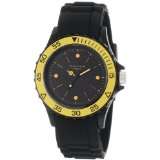 IDENTITY LONDON CO96.04ID Color Silicon Black Strap with Yellow Case 