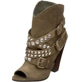 Ash Womens Ivy Studded Peep Toe Ankle Boot   designer shoes, handbags 
