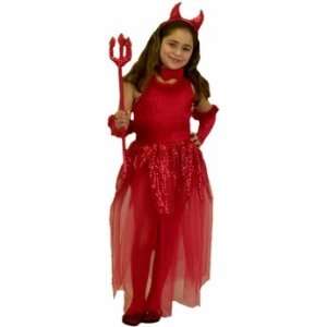  Kids Girls Devil Costume (SizeSmall 6 8) Toys & Games