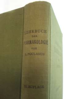ANTIQUE 1922 GERMAN MEDICAL BOOK – PHARMACOLOGY  