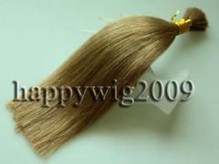 HUMAN HAIR HAIRCUT 14 INCH HONEY BROWN 12 PONY TAIL  