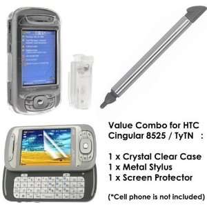  HTC TyTN 8525 PDA Accessory Bundle Kit   Transparent Clear 