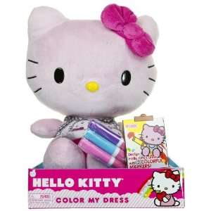  Hello Kitty Large Plush With 3 Coloring Pen   Pink Toys & Games