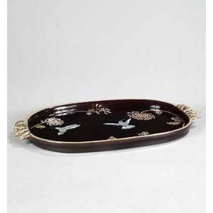   Tray with Inlaid Broken Egg Shell 