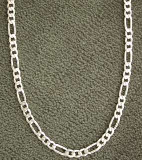 Sterling Silver Figaro 6mm Mens Necklace Chain Jewelry  