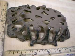 Ornate SOAP DISH or Business CARD HOLDER cast iron 6x4  