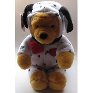   Plush Winnie the Pooh As a Valentine Day Dalmation 9 