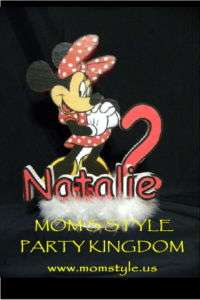 Minnie mouse Birthday Party Cake topper bg w #  
