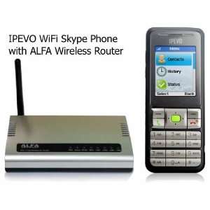  IPEVO S0 20 Wi Fi Phone for Skype + Alfa 400mW Wi Fi 