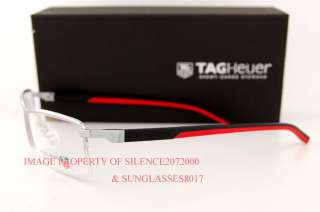 Brand New TAG Heuer Eyeglasses Frames AUTOMATIC 0821 002 SILVER/BLACK 