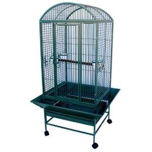  Brand New Parrot Bird Wrought Iron Cage Dome Top w/ Parrot 