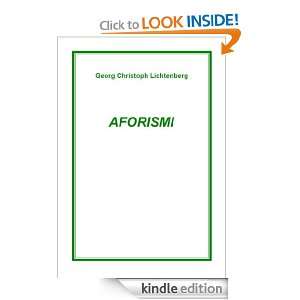 AFORISMI, traduzione annotata (Italian Edition) Georg Christoph 