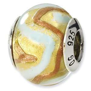    Sterling Silver Yellow/Gold/White Italian Murano Bead Jewelry