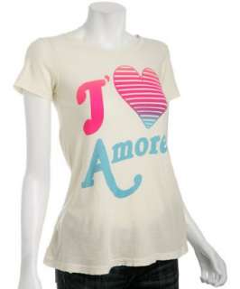 Wildfox Couture white cotton JAdore Amore t shirt   up to 