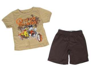   & Short Set Disney Mickey Mouse Goofy Loony Tunes Taz Outfit  