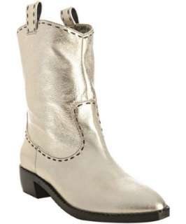 Giuseppe Zanotti light gold leather western boots   