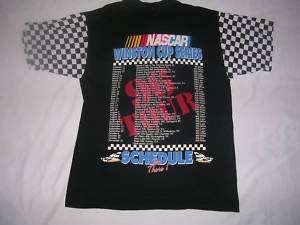 1996 NASCAR WINSTON CUP SERIES SCHEDULE SHIRT TAKE LOOK  
