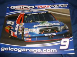 2011 MAX PAPIS #9 GEICO NASCAR POSTCARD  