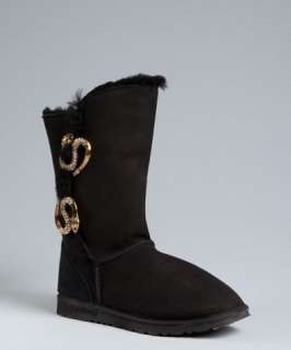 Koolaburra black lambskin Rattle shearling short boots