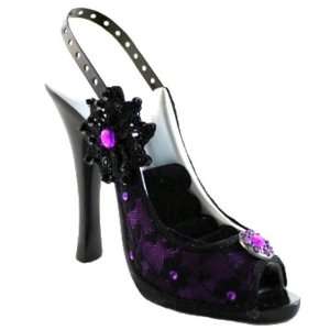   High Heel Show Ring & Earring Holder Purple 5x2x5