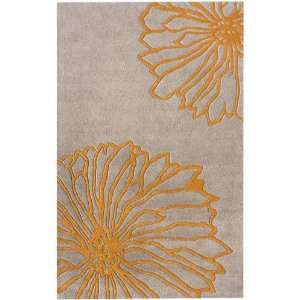   Hand Tufted Wool Carpet Area Rug Floral Yellow 8x10 Furniture & Decor
