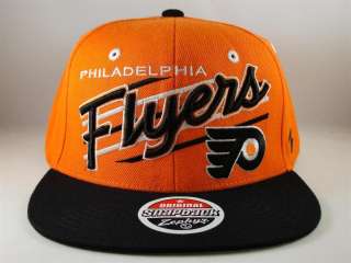 NHL PHILADELPHIA FLYERS ZEPHYR UPSHOT FLAT BILL SNAPBACK HAT CAP NEW 
