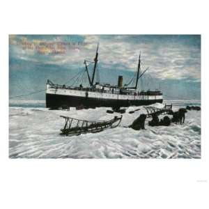  Nome, Alaska View of Steamer on Ice Edge 5 Miles from Town 