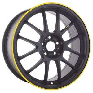  17x7 Konig Daylite (Black w/ Yellow Stripe) Wheels/Rims 