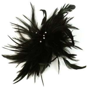Big Large Feather Fascinator Hair Clip Pin Brooch for Clothing Hats 