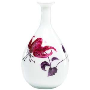  Large Lily White Glass Vase