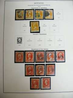 US Stamps Early Officials Collection Catalogue $6,400  