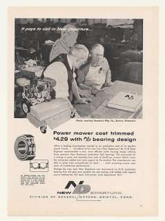 1958 Jacobsen 37 Lawn Mower New Departure Bearings Ad  