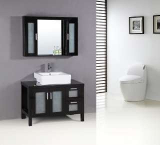 40 Sink Oak Wood Bathroom Vanity Cabinet Drawers & Medicine Chest 