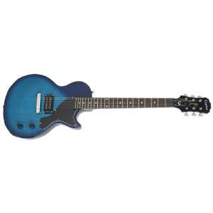  Epiphone Les Paul Junior Electric Guitar, Translucent Blue 