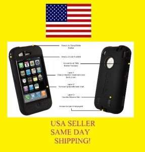 New Otterbox Defender Case + Clip iPhone 3G 3GS Black  