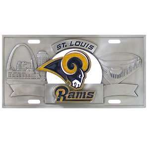 3D License Plate St. Louis Rams 